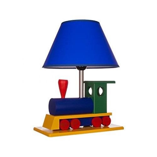 Lampada da tavolo LOCOMOTIVA in legno/colore per cameretta.