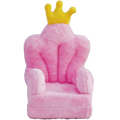 Poltrona, poltroncina apribile, divanetto per bambini in morbido peluche. Divano e giocattolo Trono Rosa.
