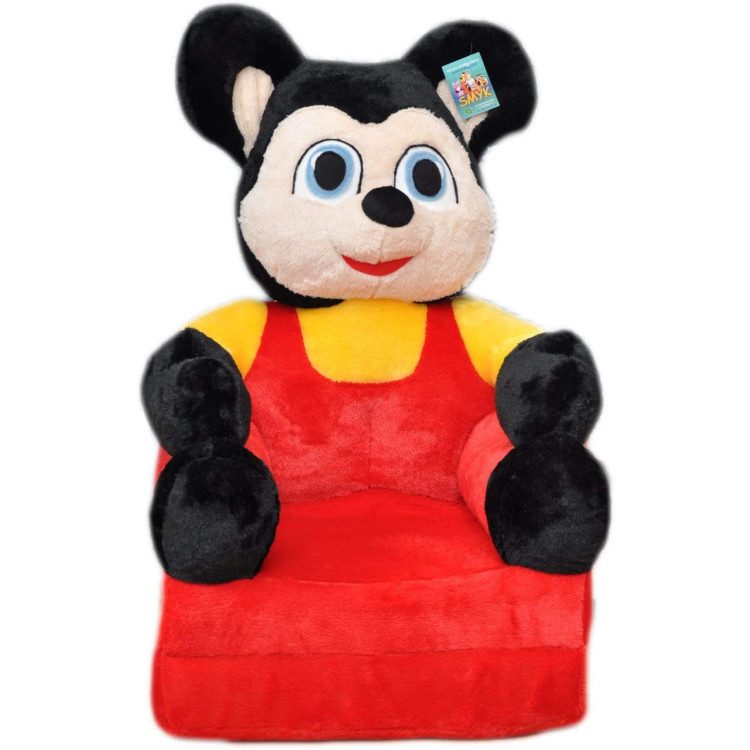 Poltrona, poltroncina apribile, divanetto per bambini in morbido peluche. Divano e giocattolo topolino