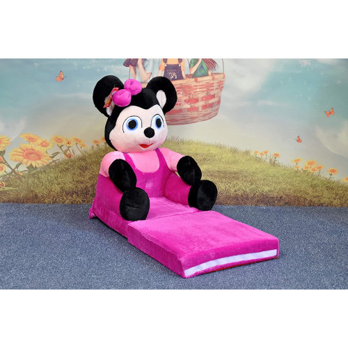 Poltrona, poltroncina apribile, divanetto per bambini in morbido peluche. Divano e giocattolo Topolina