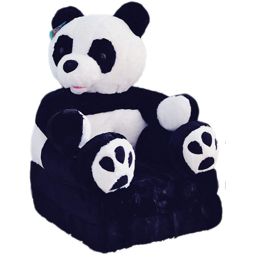 Poltrona, poltroncina apribile, divanetto per bambini in morbido peluche. Divano e giocattolo Panda.