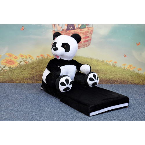 Poltrona, poltroncina apribile, divanetto per bambini in morbido peluche. Divano e giocattolo Panda.