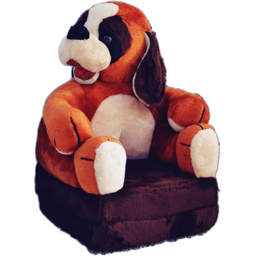 Poltrona, poltroncina apribile, divanetto per bambini in morbido peluche. Divano e giocattolo Cagnolino.
