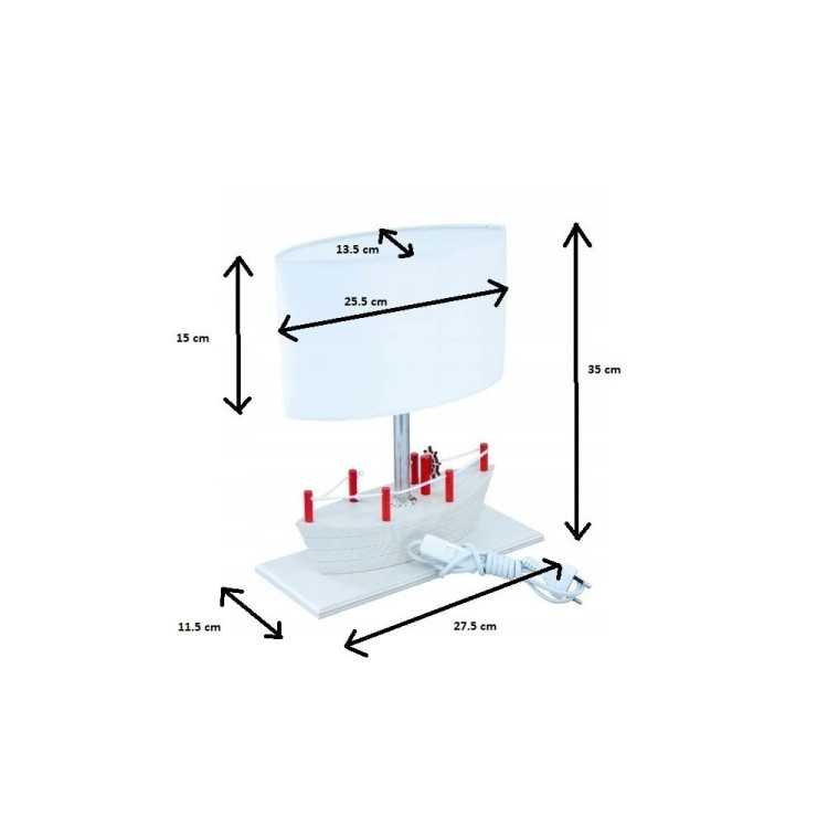Lampada da tavolo,  per cameretta,  barca in...