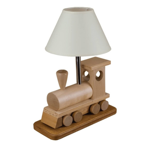 Lampada da tavolo LOCOMOTIVA in legno per cameretta.