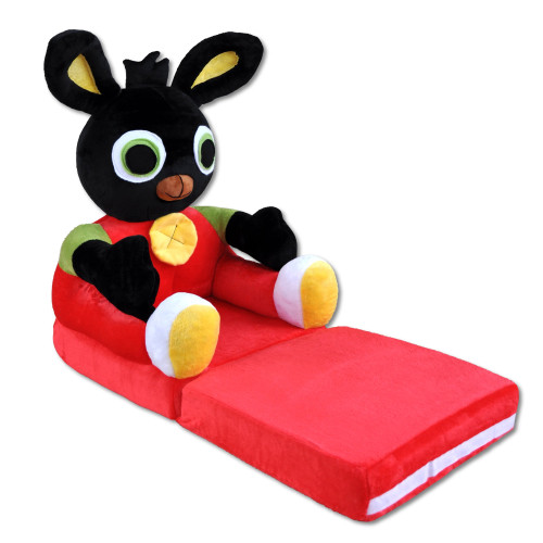 Poltrona, poltroncina apribile, divanetto per bambini in morbido peluche. Divano e giocattolo Ping.