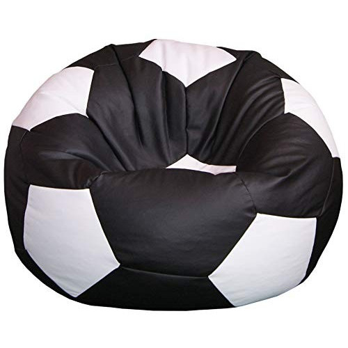 Pouf, football, Pallone Calcio 100 cm. nero / bianco