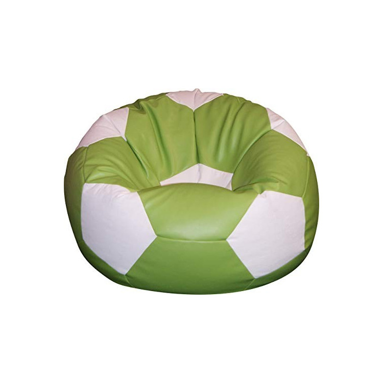 Pouf, football, Pallone Calcio 100 cm. verde chiaro / bianco
