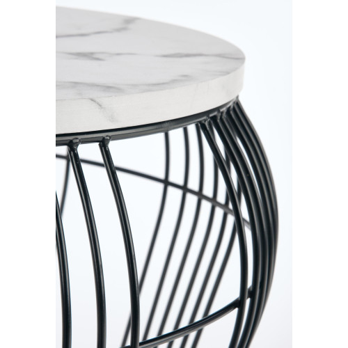 ADRIANNA- Nowoczesna ława z czarnym stelażem i białym blatem 2