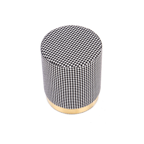 ARUNA. Pouf tondo glamour moderno