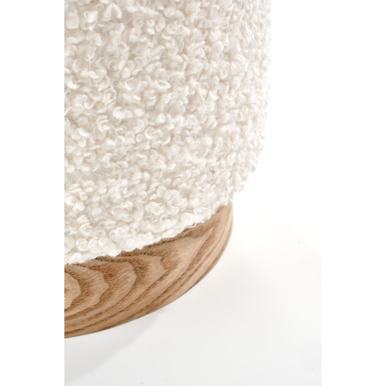 CANCUN. set di 2 pouf con contenitore,  creme / naturale.