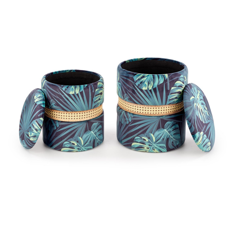 CONGO. Set di 2 pouf, multicolori.