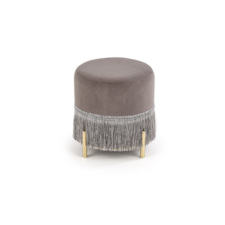 COSBY. Pouf grigio/oro.