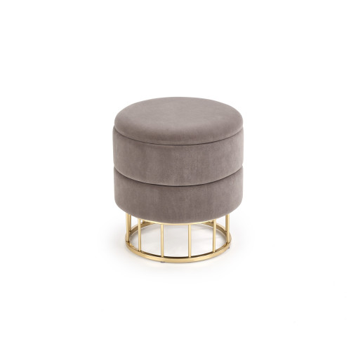 MINTY. pouf grigio/oro.