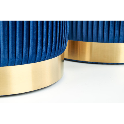 MONTI. Set di 2 pouf,  blu scuro.