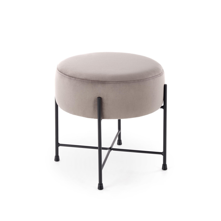 NIVA. pouf, struttura - nero, rivestimento - marrone chiaro.