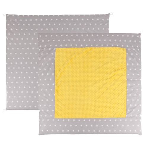 Tenda indiana teepee in tessuto per cameretta bambini con tappetino e 3 simpatici cuscini. Tipi 3 Animali. Giallo.