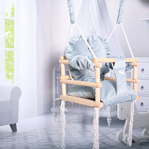 Altalena CUORE 3 in 1 con cintura di sicurezza per bambini da 6 mesi in su