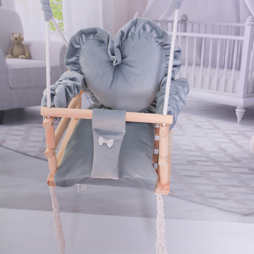 Altalena CUORE 3 in 1 con cintura di sicurezza per bambini da 6 mesi in su