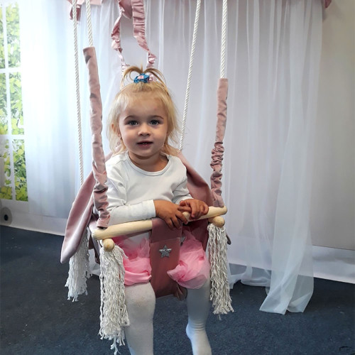 Altalena per bambini Coniglio con cintura di sicurezza