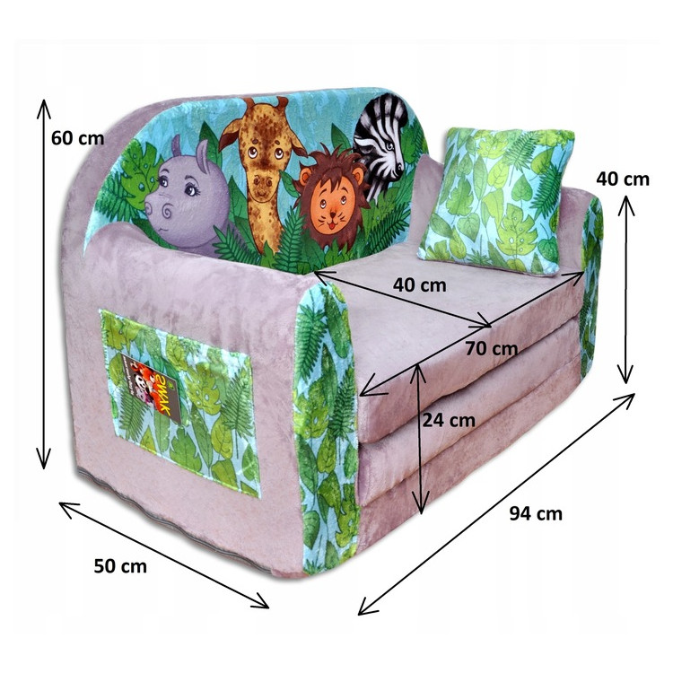 Mini sofa, divanetto apribile  Pink Owl.