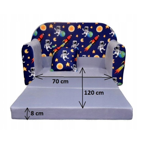 Mini sofa, divanetto apribile  Princess Unicorn.